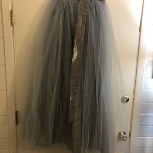 Tulle Skirt with Belt